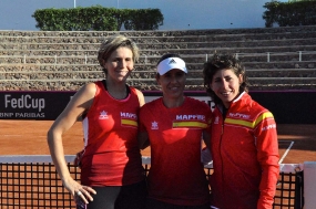 M Jos Martnez, Anabel Medina y Carla Surez, © RFET