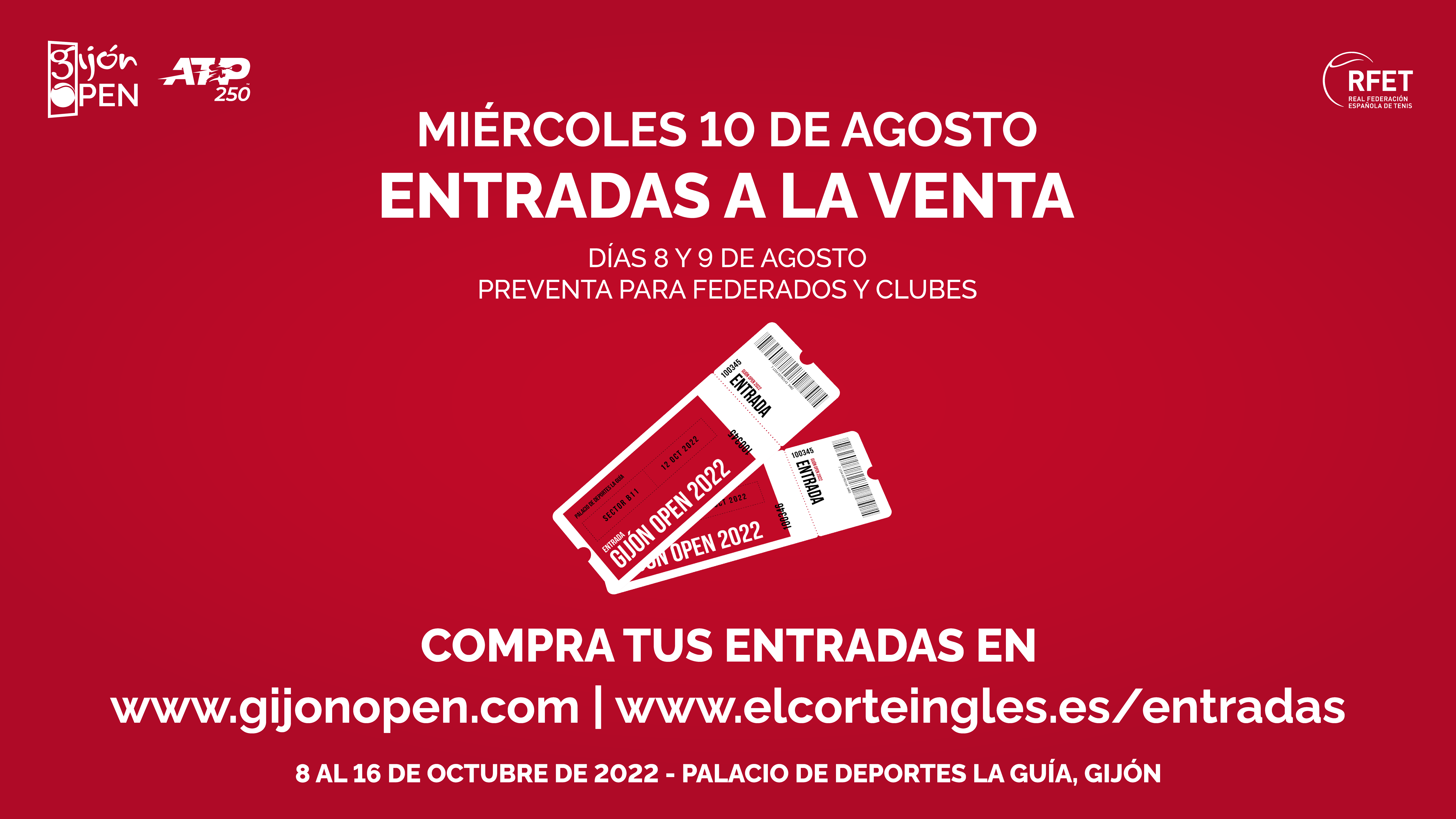 NP - Las entradas del Gijón Open se pondrán a la venta el 10 de agosto