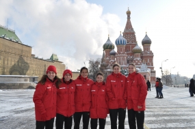 La Selección Española Mapfre de turismo en la Plaza Roja de Moscú, © RFET