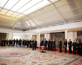 El Presidente del Gobierno Mariano Rajoy, recibiendo a la Selección España Mapfre en el Palacio de la Moncloa, © RFET