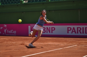 Arantxa Parra durante un entrenamiento, © RFET