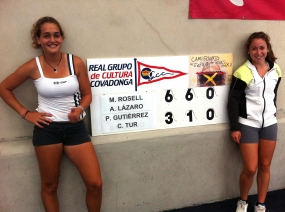 Andrea Lázaro y Miriam Rossell, campeonas dobles, © RFET