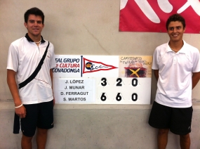 Sergio Martos y David Ferragut, campeones dobles, © RFET