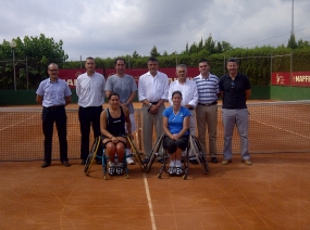 Exhibicin de tenis en silla de ruedas con Lola Ochoa y Elana Jacinto, © RFET