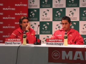 Rueda de prensa David Ferrer y Nicols Almagro, © RFET
