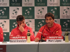 Rueda de prensa Marcel Granollers y Marc Lpez, © RFET