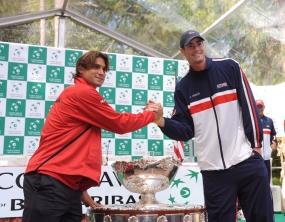 David Ferrer y John Isner, © RFET