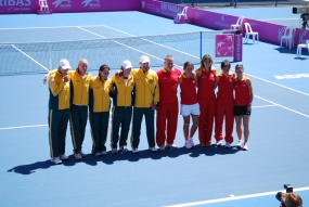 Equipos de Australia y Espaa, © RFET