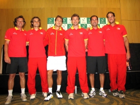 Rueda de prensa del equipo en Murcia, © RFET