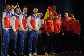 Sorteo Final de Copa Davis. Equipo checo y español, © RFET