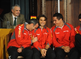Sorteo final de Copa Davis. Equipo español, © RFET