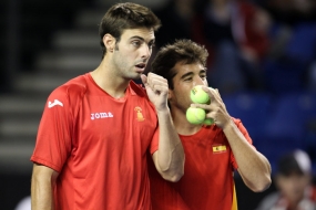 Marcel Granollers y Marc Lpez, © Kyle Clapham