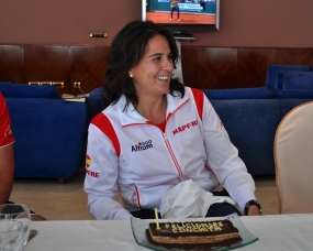 Conchita Martnez celebra su cumpleaos con la Seleccin Espaola Mapfre, © RFET