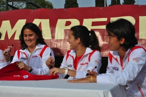 Clnic de la Seleccin Espaola Mapfre con jvenes tenistas, © RFET