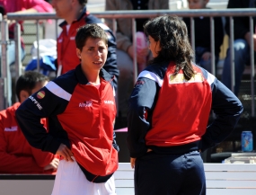 Carla Suárez y Conchita Martínez, © RFET