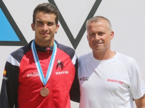 Campeonato de Europa Jnior - Adam Sanjurjo junto a Mico Margets (Klosters), © RFET