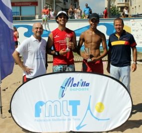 Internacional Tenis Playa de Melilla G4 - Adil Medina y Anass Bouaouda, finalistas masculinos, © RFET