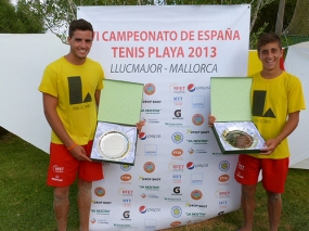 Campeonato de Espaa de Tenis Playa (Mallorca) - Antomi Ramos y Saulo Tejada, Campeones, © RFET
