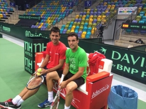 Roberto Bautista en su primer entrenamiento en Frankfurt, © RFET