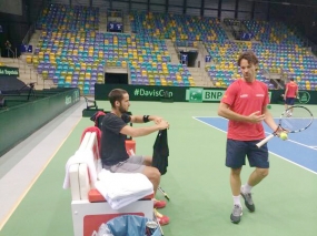 Carlos Moy con Feliciano Lpez, © RFET