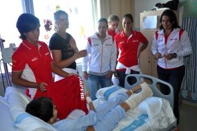 La Seleccin Espaola Mapfre visita el Hospital Universitario Vall dHebron, © RFET
