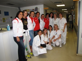 La Selección Española Mapfre visita el Hospital Universitario Vall d´Hebron, © RFET