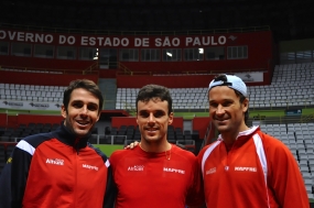 David Marrero, Roberto Bautista y Carlos Moyá, © RFET