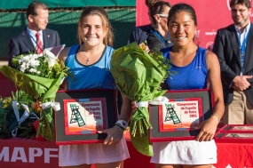 Campeonato de Espaa Jnior (CT Pamplona) - Marta Huqing Gonzlez y Estela Prez-Somarriba, finalistas dobles, © RFET
