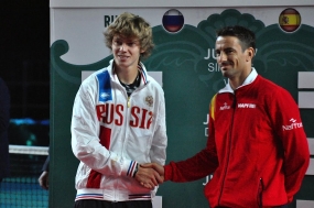 Andrey Rublev y Tommy Robredo, © RFET