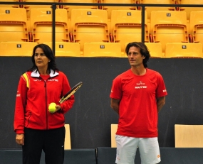 Conchita Martnez y Vicente Calvo, © RFET