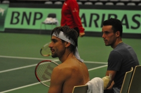 David Ferrer y Roberto Bautista, © RFET