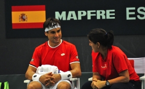 David Ferrer y Conchita Martnez, © RFET