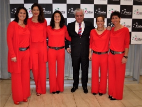 Seleccin Espaola Mapfre femenina en la cena oficial, © RFET