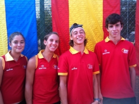 Sub'16: Sofa Garca Morales, Silvia Garca Jimnez, David Prez y Eduard Esteve., © RFET