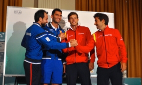 Florian Mergea, Horia Tecau, Feliciano Lpez y Marc Lpez, © RFET