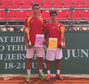 Carlos Sánchez Jover y Rafael Izquierdo, Campeón y Subcampeón de Europa Sub'16, © RFET