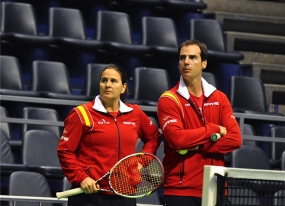 Conchita Martnez y Carlos Gmez Ferr, © RFET