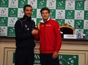 Pablo Carreo y Viktor Troicki, © RFET