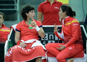 Carla Suárez y Anabel Medina, © RFET