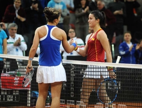 Sara Errani y Lara Arruabarrena, © RFET