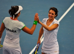 Anabel Medina y Nuria Llagostera, © RFET