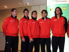 La Selección Española Mapfre durante el sorteo, © RFET