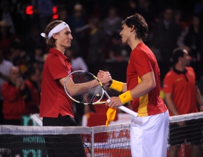 Rafael Nadal y Ruben Bemelmans, © RFET