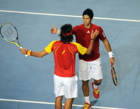 Fernando Verdasco y Feliciano Lpez, © RFET