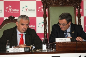 José Luis Escañuela, Presidente de la RFET, y Ángel Ros, Alcalde de Lleida, © RFET