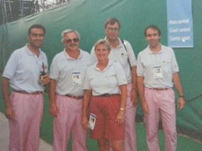 Barcelona 92 - Ken Farrar, Geargina Clark, Stefan Fransson y Gabriel Ysern, © Javier Sansierra