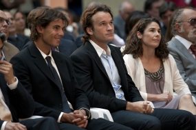 Rafael Nadal, Carlos Moyà y Virginia Ruano, © RFET