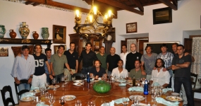 La delegacin espaola durante el cocktail oficial del mircoles noche, © RFET