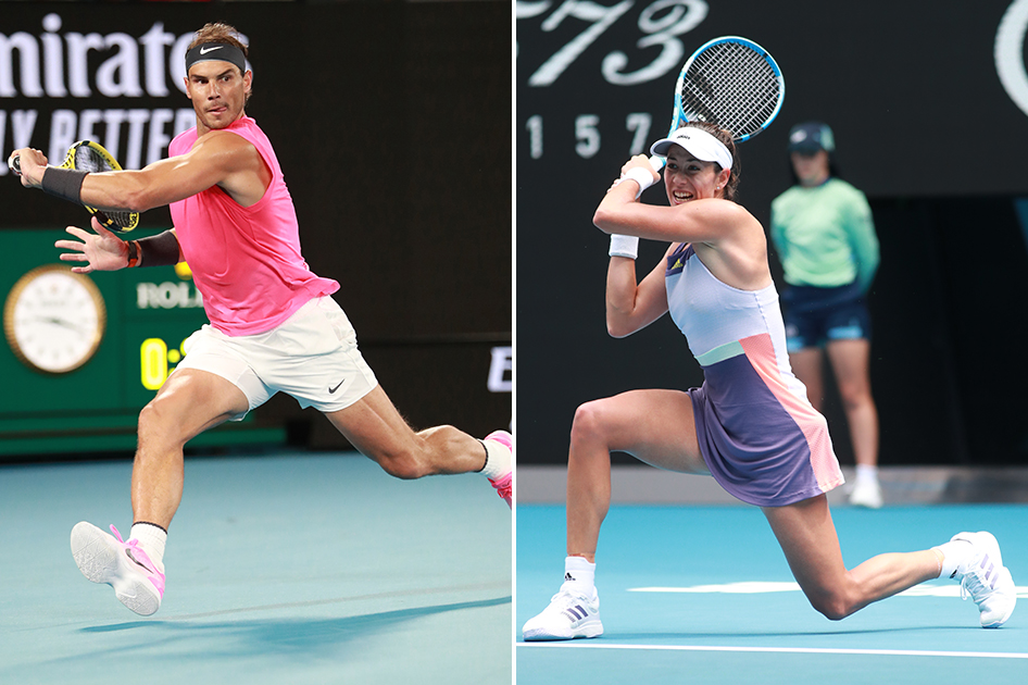 Rafael Nadal y Garbiñe Muguruza avanzan a cuartos de final Open de Australia