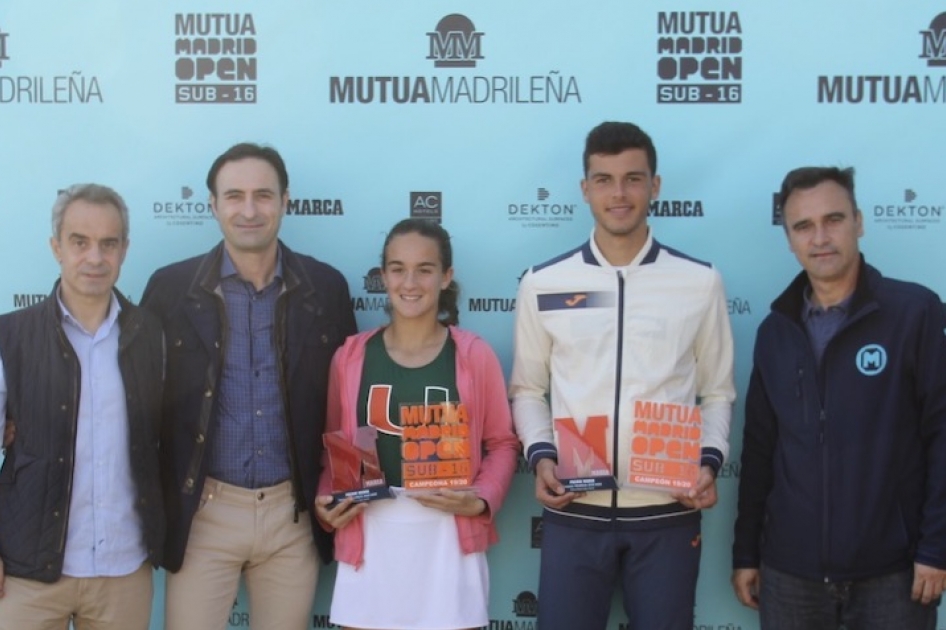 Álex Padró y Carmen López se llevan el primer “Mutua Madrid Open Sub’16” del año en Valencia